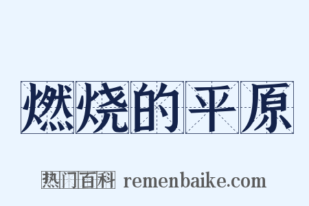 燃烧的平原是什么意思的图片